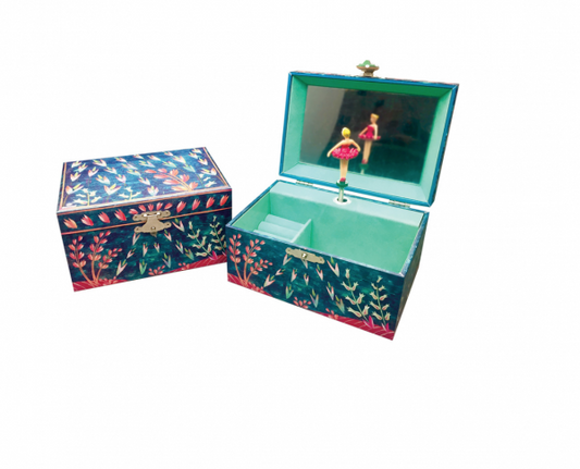 MUSICAL SVOORA JEWELRY BOX ‘ETHEREAL’ WITH RING HOLDER, W/MIRROR ‘OCEAN FLOOR’