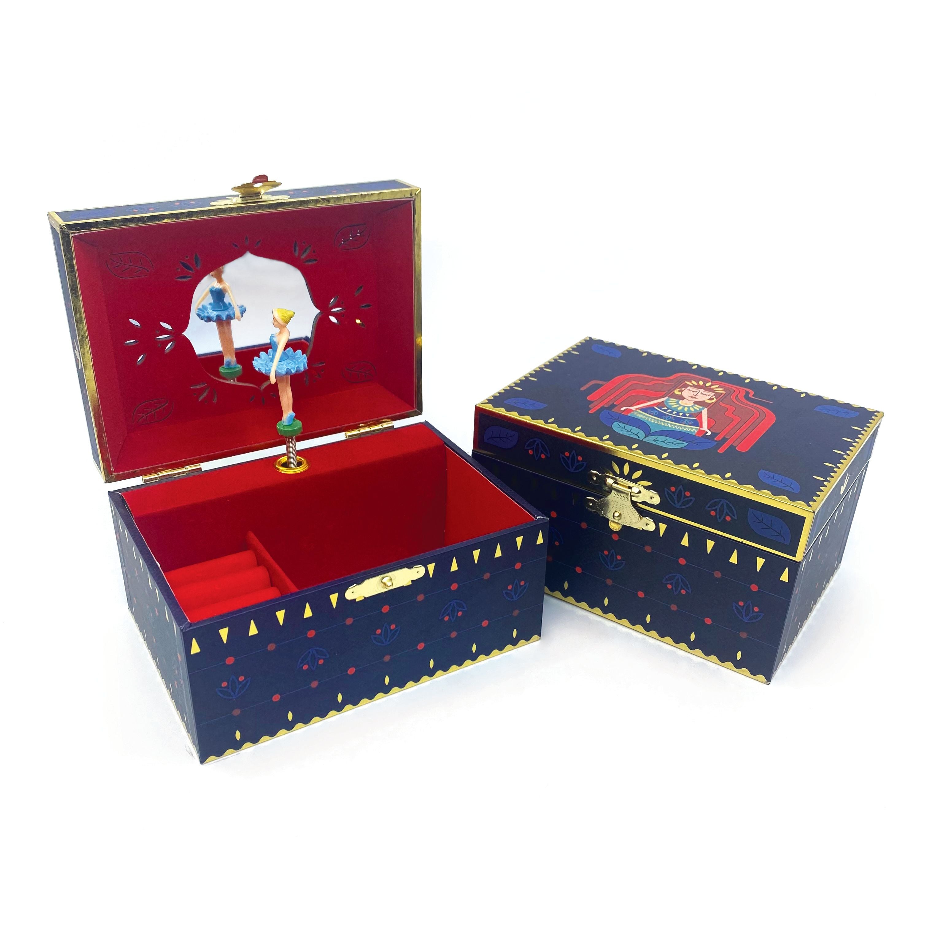 MUSICAL JEWELRY BOX ‘CELESTIAL’ WITH RING HOLDER & WIDE MIRROR ‘VESPERA’