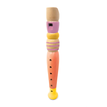 WOODEN MINI FLUTE ‘PEACOCK’ PINK